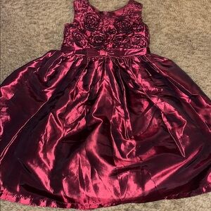 Jayne Copeland Elegant Burgundy Kids Dress size 5